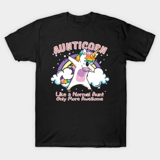 Aunticorn Like a Normal Aunt But More Awesome T-Shirt